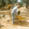 John Cooper working on the new building in 1979.